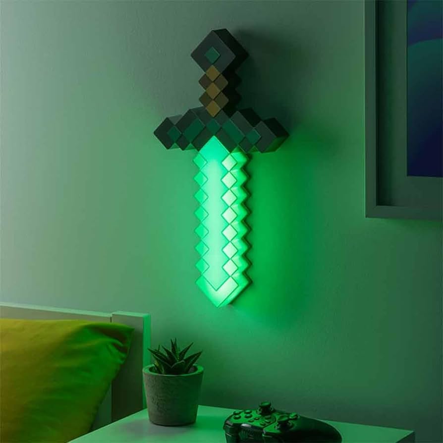 Épée en Diamant Lumineuse – Veilleuse & Lampe Bureau