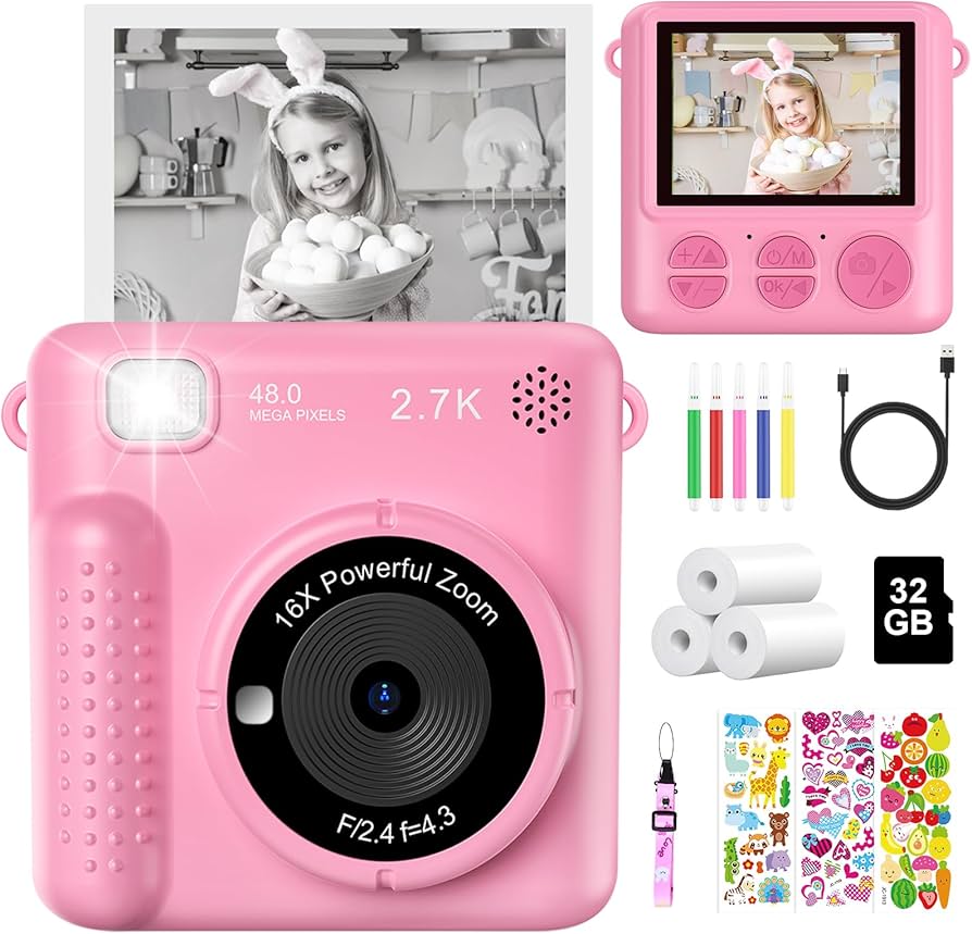 Appareil Photo Instantané Enfants – Mini Polaroid Thermique
